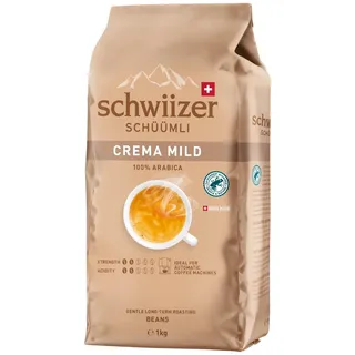 Schwiizer Schüümli Crema Mild Kaffeebohnen 1000 g