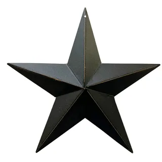 Rainbow Handcrafts Rustikaler 3D-Scheunenstern, patriotische Wanddekoration, Vintage-Wandstern, Landhaus, primitive Heimdekoration, 4. Juli, patriotische Wanddekoration, Outdoor-Dekoration, 20,3 cm,