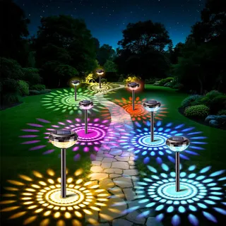 Solarlampen Für Außen Garten,8 Stück Solarleuchten für AußEn Mit 2 Modi,800mAh Gartenlampen für DraußEn,IP65 Wasserdicht Garten Solarleuchten für AußEn Winterfest Gartenleuchten Solar Solarlampen