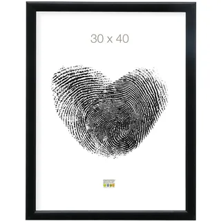 Deknudt Frames S40CL2 Bilderrahmen, Holz, 30 x 40 cm, Schwarz | Schöner, klassischer Rahmen - für Bilder. Poster oder Poster - zum Aufhängen
