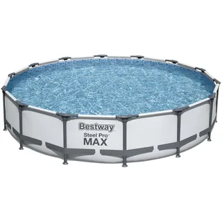 Steel Pro Max Frame Pool Set 427 x 84 cm lichtgrau inkl. Filterpumpe