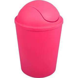 MSV Kosmetikeimer Abfalleimer Schwingdeckeleimer 5,5 Liter Kunststoff Pink - Rosa