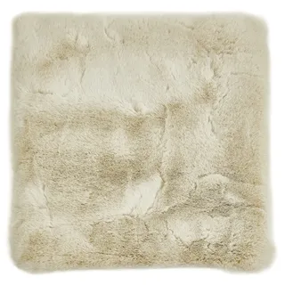 -LUXOR- living Sitzkissen Coste - Kunstfell Stuhlauflage als Deko Wohnzimmer oder Stuhlkissen - gemütliches Sitzkissen Stuhl Dekokissen 40 x 40 cm eckig beige 1 Stück