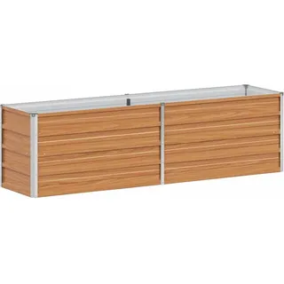 vidaXL Hochbeet Hellbraun 160 x 40 x 45 cm Verzinkter Stahl - Braun
