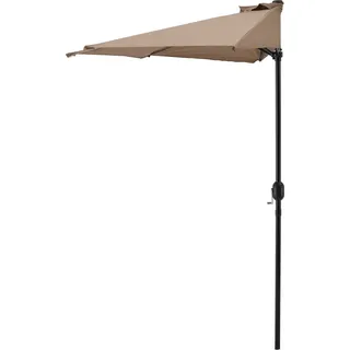 Halb-Sonnenschirm 'Eger' Ø300 Halbrund Beige - Beige