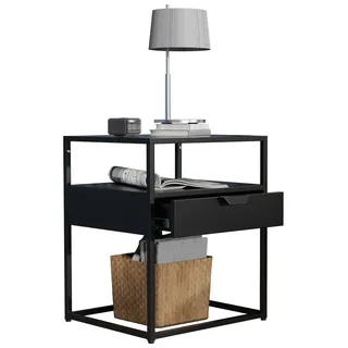 VCM Nachtschrank Flokas M 45 x 40 x 55 cm Schwarz