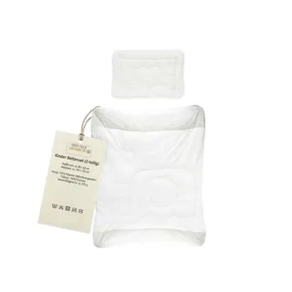 Kinder Bettenset 2tlg 100x135 40x60 Mikrofaser Allergiker Steppbett Elefant Weiß