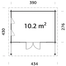 Bild von Caroline 3,9 x 2,76 x 2,57 m natur