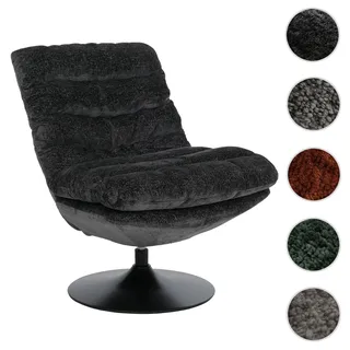 Loungesessel HWC-Q29, Cocktail-/Polster-/Relaxsessel Sessel drehbar Stoff Chenille (470g/m2) Öko-Tex