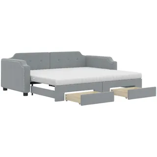 VidaXL 3197688, Sofabett, Grau, Schaum, Stoff, Metall, Holz, 2230 mm, 1000 mm - Grau