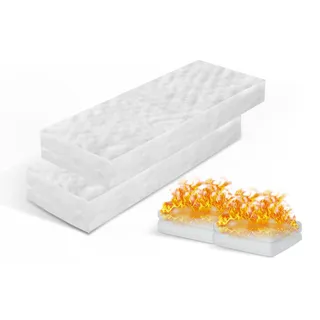 Beekeg 2 Stücke keramikwolle für bioethanol,keramikschwamm für bioethanol Kamin,tischkamin Indoor,Brennkammer Ersetzen Sie den Docht,tischkamin Ethanol Ceramic Sponge/Ceramic Wool
