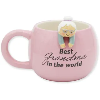 Winkee - Opa & Oma Kaffeebecher I Die süße Grandpa Grandma Tasse I XXL Tasse ca. 450 ml I Cute Coffee Mug (Oma)