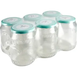 Einmachgläser 720 ml mit Schraubdeckel 6er Pack