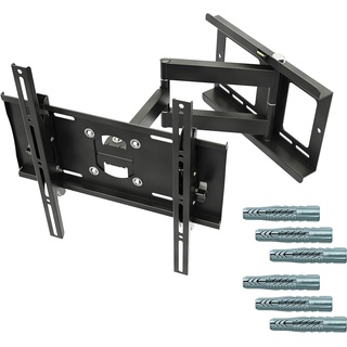 Ricoo TV Wandhalterung Schwenkbar & Neigbar für 40-75 Zoll, inkl. Fischer Dübel R23-F/TV Halterung Schwenkbar - Fernseher Halterung Schwenkbar VESA 400x400 TV Wandhalterung 65 Zoll bis 95Kg max