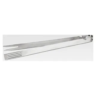 Grillzange 5in1 – Grillzubehör mit fünf Funktionen: Grillzange, Grillgabel, Flaschenöffner, Grillrost-Reiniger & Heber, Länge ca. 40 cm