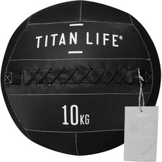 TITAN LIFE Unisex – Erwachsene PRO Wall Ball 10kg, Black, one Size