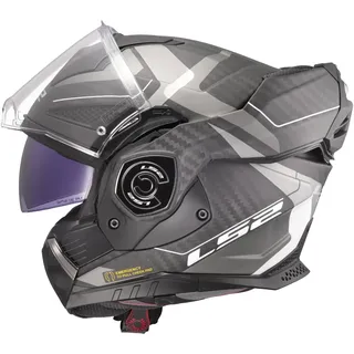LS2 LS2, Modularer Motorradhelm ADVANT X CARBON HORIZON Matt Silver Grey, L