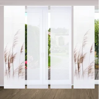 home in green PAMILO Paneelwagen 4 Stk. tlg. SET DIGITALDRUCK,BAMBUSOPTIK RECYCELT