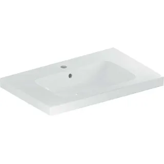 Geberit iCon Light Waschtisch, 90 cm x 48 cm, mit Hahnloch und Überlauf,501840, 501.840.00.1, Farbe: weiß