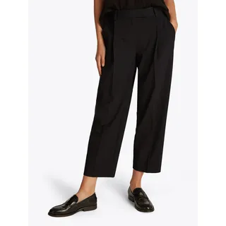 Webhose TOMMY HILFIGER "Low Normal Waist Bi-Stretch", Damen, Gr. 36, N-Gr, schwarz, Web, Obermaterial: 65% Polyester, 28% Viskose, 7% Elasthan, unifarben, gerade, unten schmal knöchelfrei, Hosen Webhose, Gürtelschlaufe, elastisch, pflegeleicht bügelfrei, Business casual