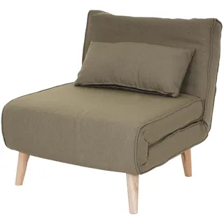 Mendler Schlafsessel HWC-D35 Stoff/Textil 0 x 0 x 0 cm Grün mit Schlaffunktion