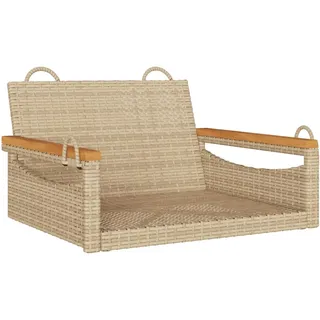 vidaXL Hängesessel Beige 63x62x40 cm Poly Rattan - Beige