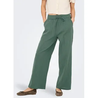 Schlupfhose ONLY "ONLTIZANA COTTON LOOSE PANTS WVN NOOS", Damen, Gr. XS (34), N-Gr, grün (balsam grün), Web, Obermaterial: 100% Baumwolle, unifarben, regular fit knöchellang, Hosen Schlupfhose