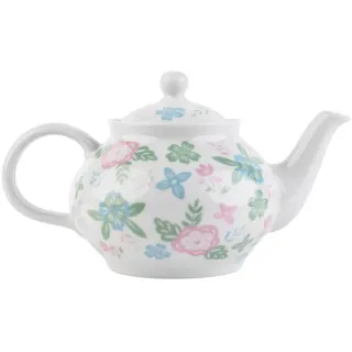 Sallys Porzellan Teekanne - obere Kanne - Pastell geblümt