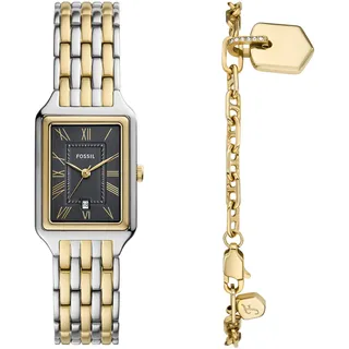 Fossil Quarzuhr »RAQUEL« Armbanduhr, Damenuhr, Edelstahlarmband, Ideal auch als Geschenk, goldfarben