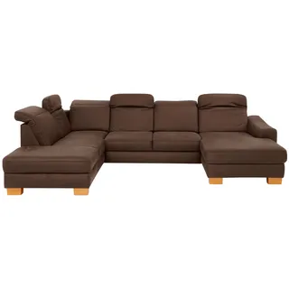 Home Affaire Wohnlandschaft Mikrofaser U-Form 3-Sitzer Braun