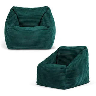 icon Sitzsack Flauschig für Kinder 2-tlg. , Grün , Textil , 100 L , Freiform , 55x44x55 cm , Hergestellt in Deutschland, Oeko-Tex® Standard 100, Reach , Wohnzimmer, Sessel, Sitzsäcke, Kindersitzsäcke