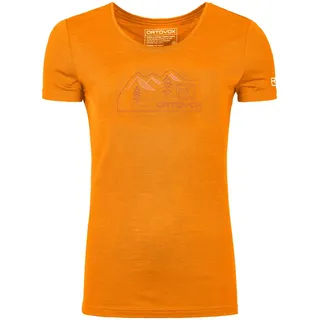 Ortovox Damen 150 Cool Vintage Badge T-Shirt (Größe M, orange)