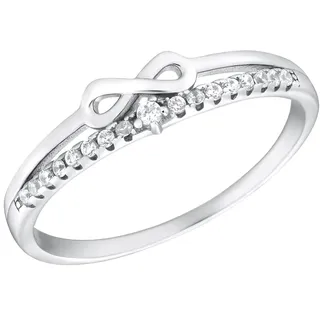 Amor Ring 925 Sterling Silber Damen Ringe, mit Zirkonia synth., Silber, Infinity, Kommt in Schmuck Geschenk Box, 2035634