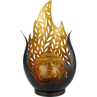 Globo Solarleuchte Metall 26,5 cm Schwarz Matt