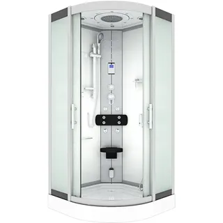 AcquaVapore Dampfdusche Duschtempel Sauna Dusche Duschkabine D46-20M2-EC 100x100 cm mit 2K Scheiben Versiegelung