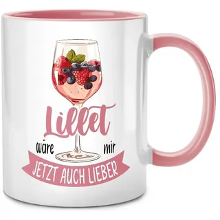 Seness Lillet wäre mir jetzt auch lieber Tasse, Aperol Geschenk Prosecco Sekt Wild Berry Gin Hugo Spritz Wein, Abschiedsgeschenk Kollegen, Abschied Kollegin Lieblingskollegin, beste Freundin (Lillet)