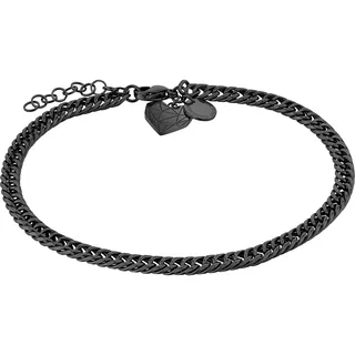 LIEBESKIND Fußkettchen Broken Heart Edelstahl IP Black