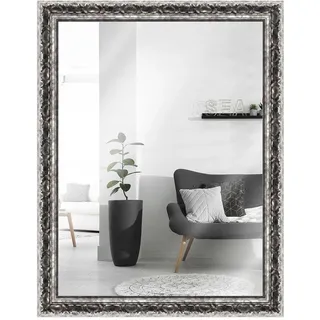 Wandspiegel Barock-Stil Kunststoff 20x40 cm Silber Antik MendeFrames H215 - Silber
