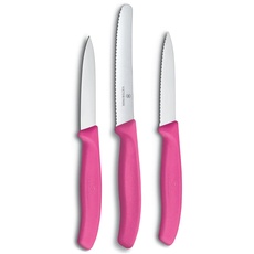 Victorinox 3-tlg Gemüsemesser-Set Swiss Classic - Küchenmesser, Obstmesser - Swiss Made - Pink