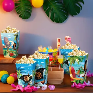 Hawaii Party Popcorn Boxen Hawaii Party Favors behandeln Goodies | 12 PCS Hawaii Party Popcorn Boxen Hawaii Party Favors behandeln Goodies Süßigkeiten Favors Taschen Boxen für Geburtstag Baby