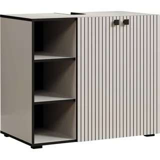 trendteam Bad Waschbeckenunterschrank Pure Bliss Cashmere Hellgrau Melamin B/H/T ca. 90/79/53 cm