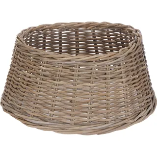 Rattan Weihnachtsbaumrock aus Weide 60 cm - natur - Abdeckung für den Christbaum Ständer