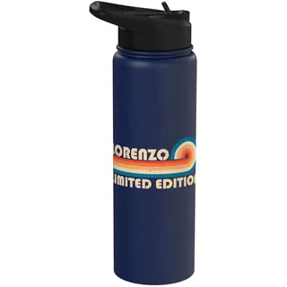 LORENZO First Name Funny Retro Vintage Birthday Stainless Steel Insulated Water Bottle