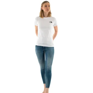 The North Face NF0A87NMFN4 W S/S Box NSE Slim Tee T-Shirt Damen", TNF White Größe XS,