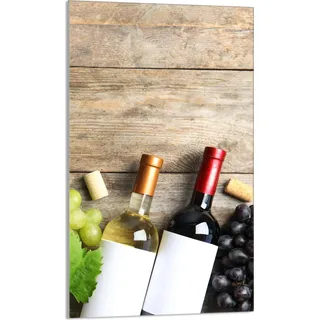 Herdabdeckplatte 30x52 Ceranfeld Abdeckung Spritzschutz Glasplatte Deko Schneidebrett, Wein Holz