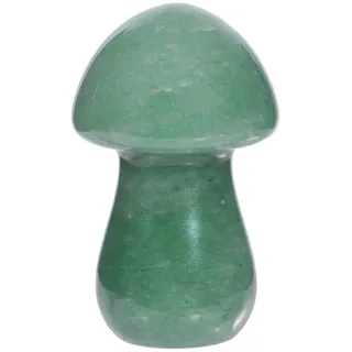 KYEYGWO Grüner Aventurin Mini Kristall Pilz Figur für Haus Decor, Hand Geschnitzte Stein Plize Statuen Niedliche Pilzform Taschensteine Fengshui Skulptur Heilstein Ornament für Amulett, 3,7 cm