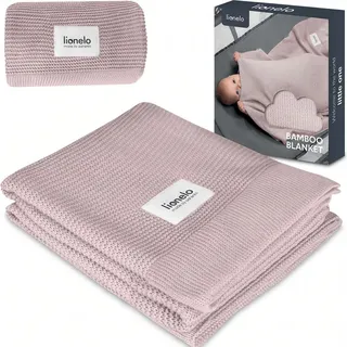 lionelo Bamboo Blanket, Babydecke, Kuscheldecke Baby, leichte Bambusdecke | Wickelauflage, 100% Baumwolle, nNatürlich, Weich, Antibakteriell, Hypoallergisch, vom 1. Lebenstag an, 100x75cm