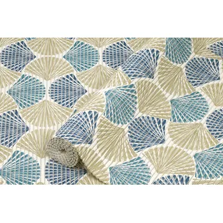 d-c-fix Weichschaummatte Seashells 65 cm x 2 m | Antirutschmatte rutschfest für Bad, Küche, Garten, Balkon - Badmatte waschbar Outdoor Matte außen Teppich