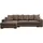 L-form stoff Zoom Braun Links Braun