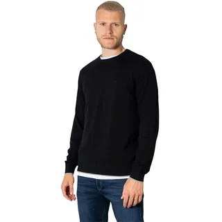 Armani Exchange Herren Crew Neck, Front Embroidered sur Ton Logo Pullover, Black, XXL